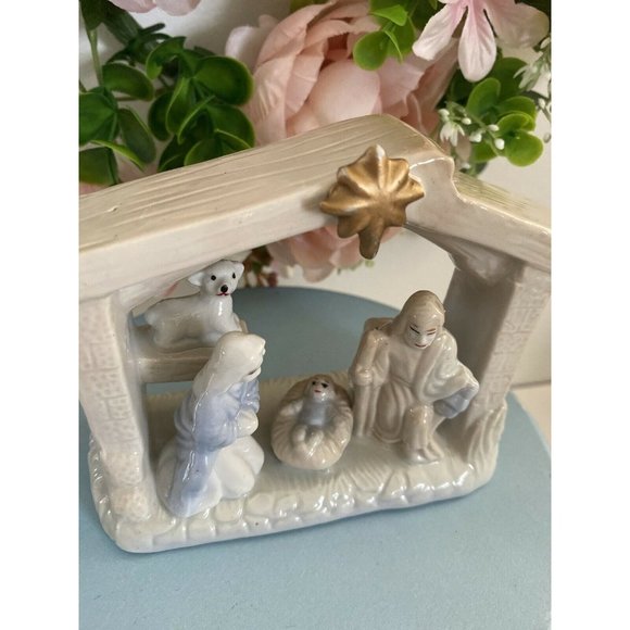 Vtg Ceramic Porcelain Nativity Jesus‎ Mary Joseph - Picture 2 of 12